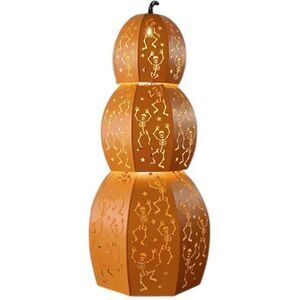 Home Reflections Home Reflections S/3 Lit Metal Skeleton Pumpkn